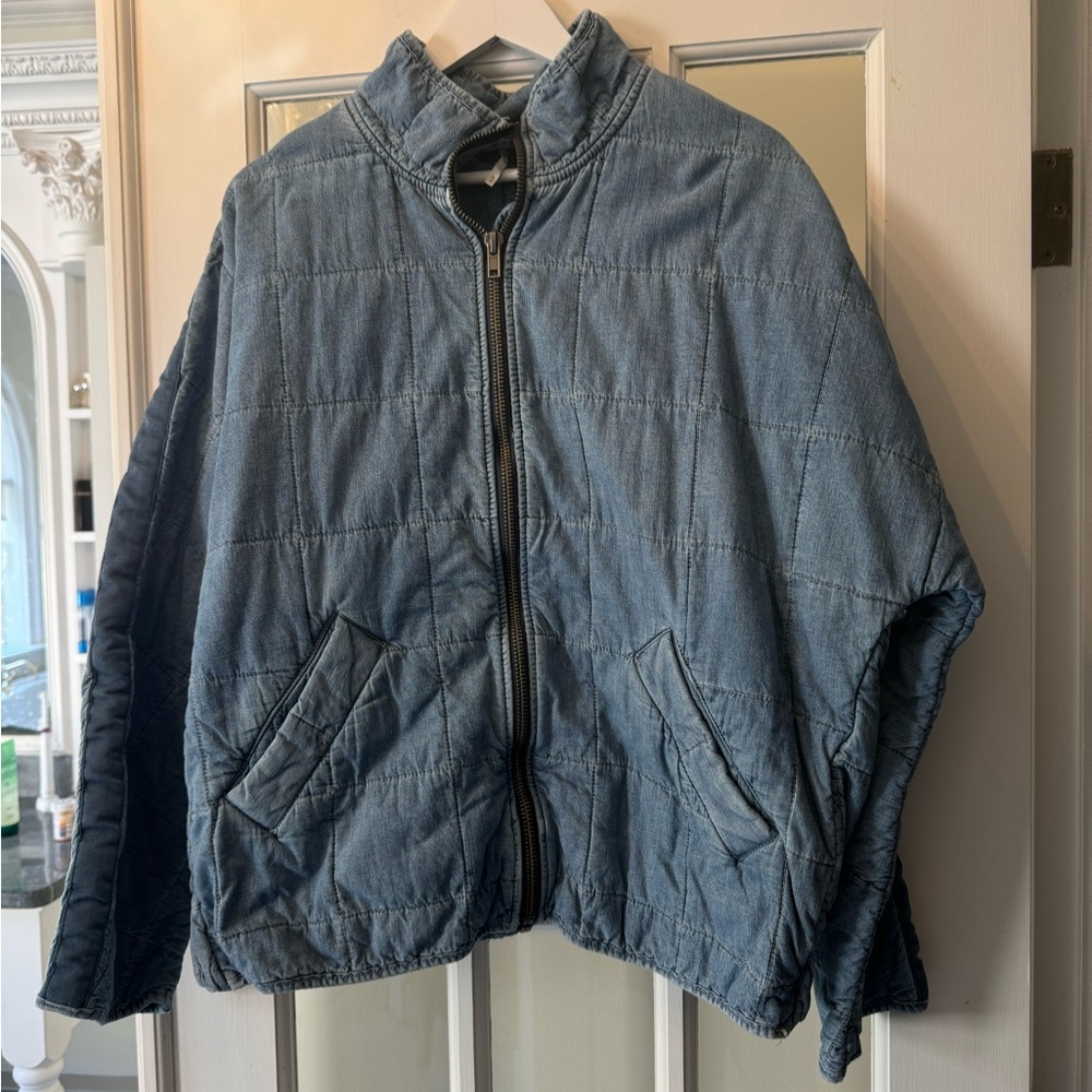 Free people blue denim dolman jacket